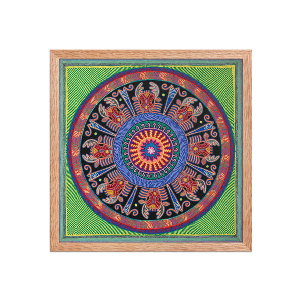 Huichol Yarn Painting Print • L - 056 - Huichol Arts