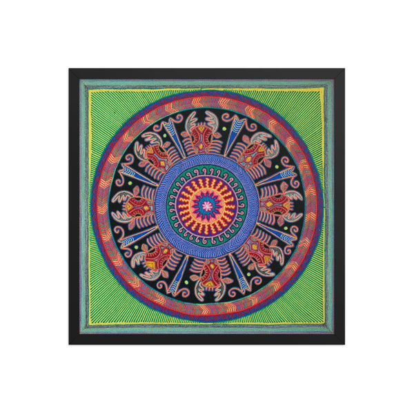 Huichol Yarn Painting Print • L - 056 - Huichol Arts