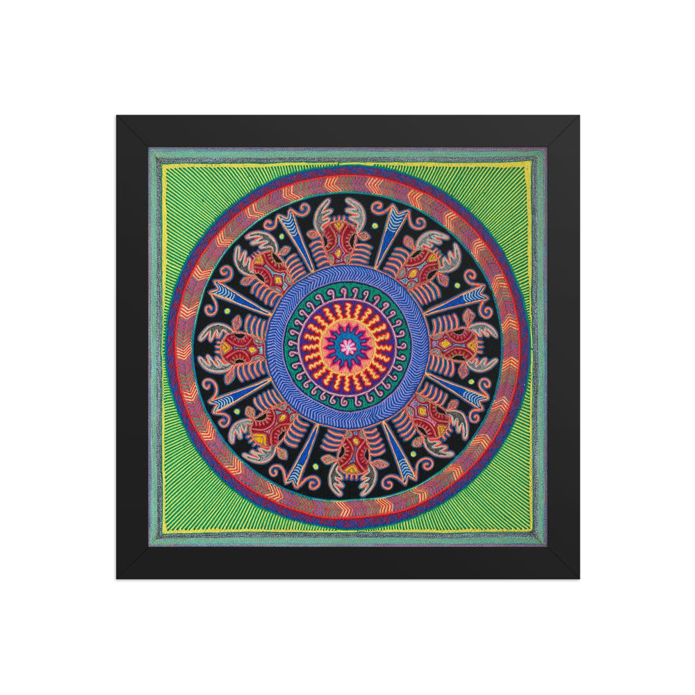 Huichol Yarn Painting Print • L - 056 - Huichol Arts