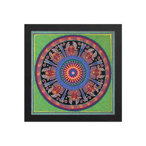 Huichol Yarn Painting Print • L - 056 - Huichol Arts