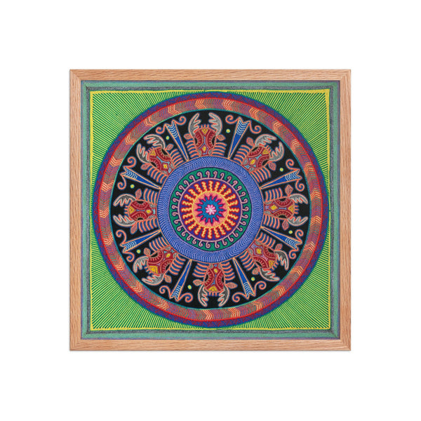 Huichol Yarn Painting Print • L - 056 - Huichol Arts