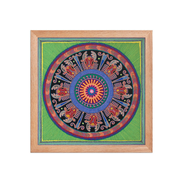 Huichol Yarn Painting Print • L - 056 - Huichol Arts
