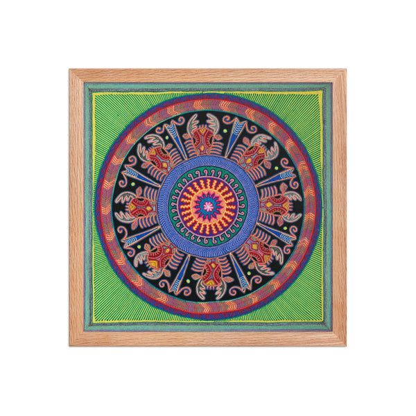 Huichol Yarn Painting Print • L - 056 - Huichol Arts