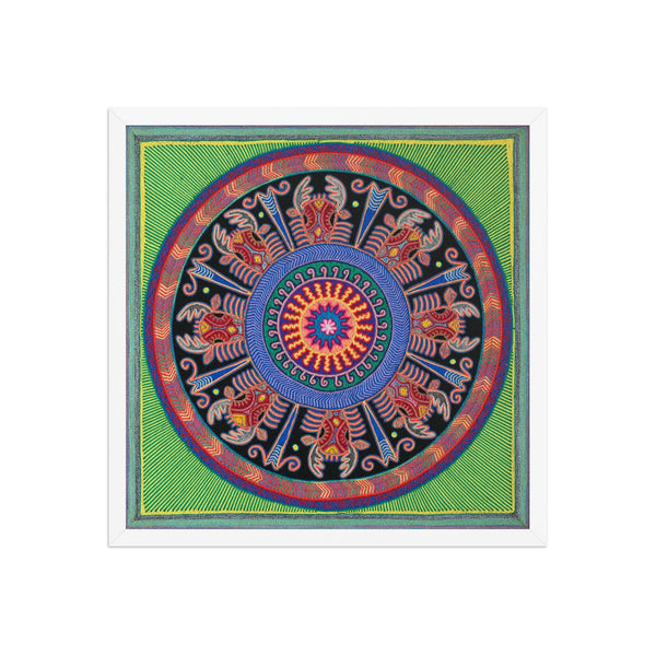 Huichol Yarn Painting Print • L - 056 - Huichol Arts