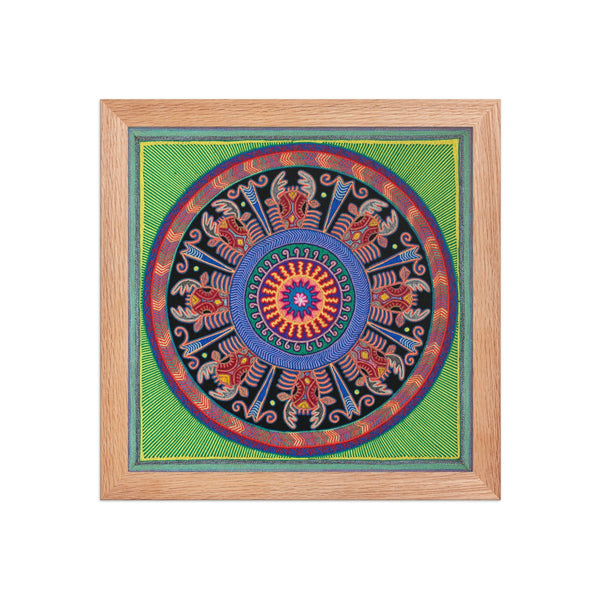 Huichol Yarn Painting Print • L - 056 - Huichol Arts