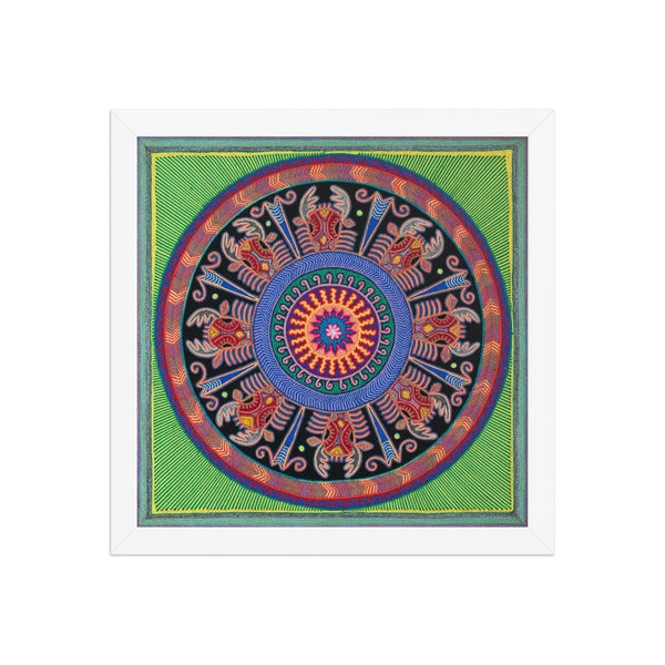 Huichol Yarn Painting Print • L - 056 - Huichol Arts