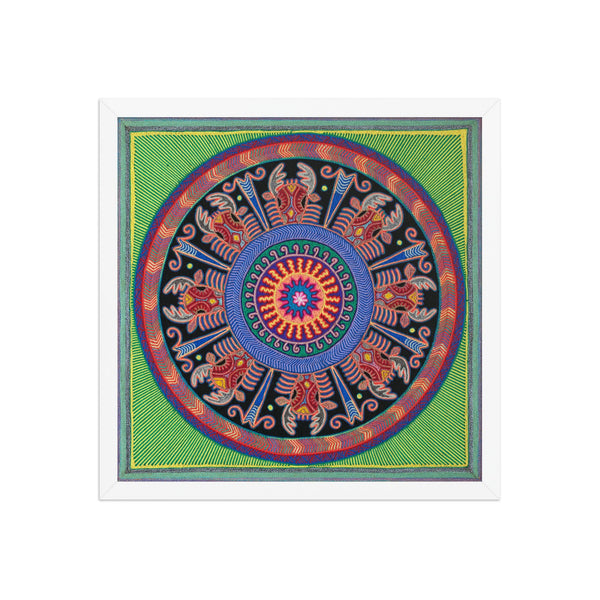 Huichol Yarn Painting Print • L - 056 - Huichol Arts