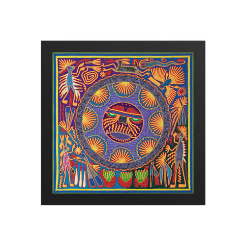 Huichol Yarn Painting Print • L - 057 - Huichol Arts
