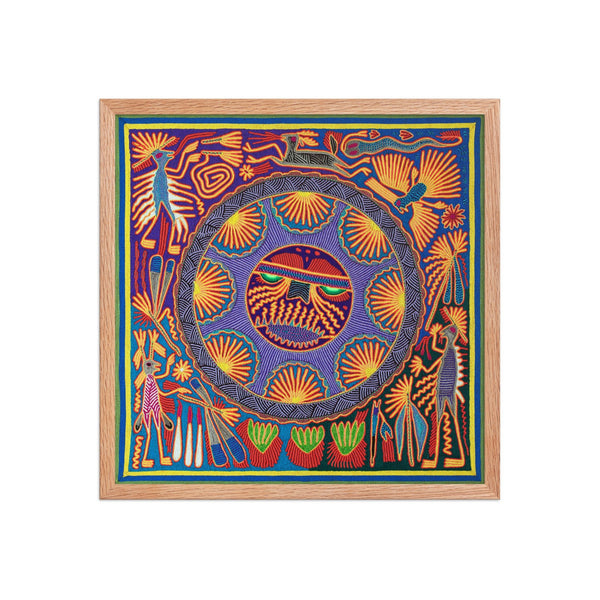 Huichol Yarn Painting Print • L - 057 - Huichol Arts