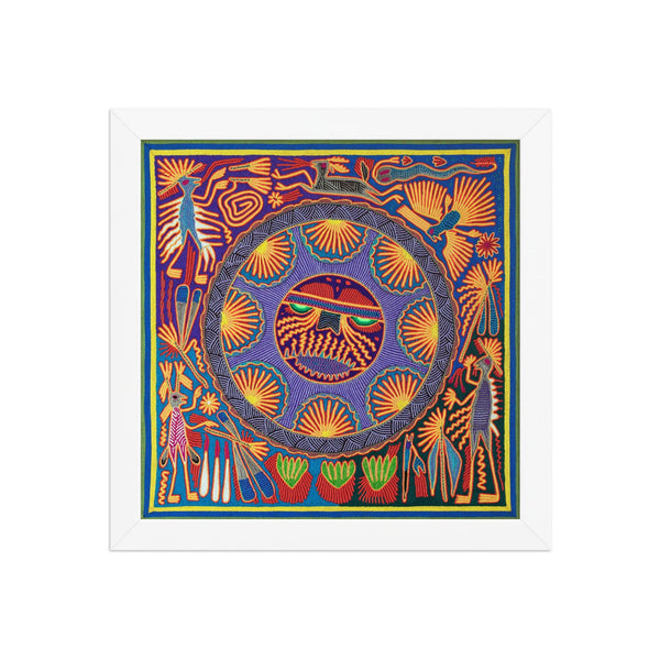 Huichol Yarn Painting Print • L - 057 - Huichol Arts