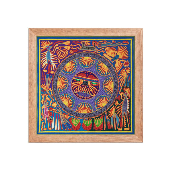 Huichol Yarn Painting Print • L - 057 - Huichol Arts