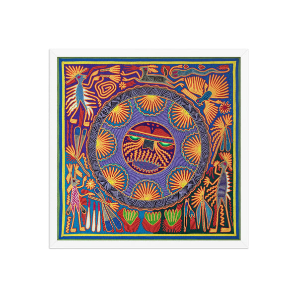 Huichol Yarn Painting Print • L - 057 - Huichol Arts