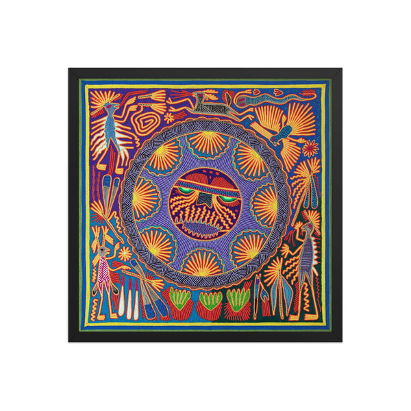 Huichol Yarn Painting Print • L - 057 - Huichol Arts