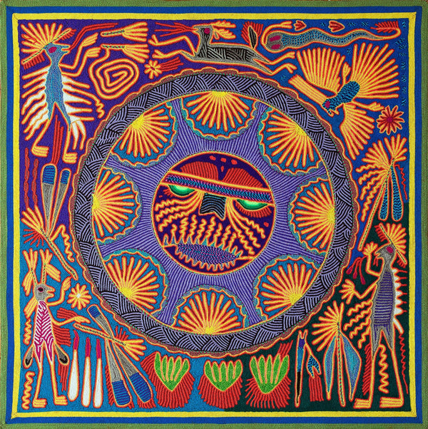 Huichol Yarn Painting Print • L - 057 - Huichol Arts