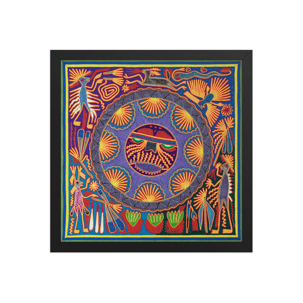 Huichol Yarn Painting Print • L - 057 - Huichol Arts