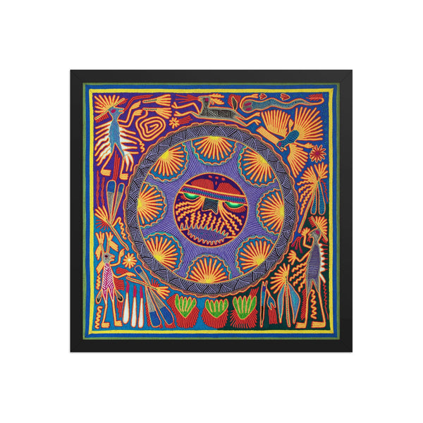 Huichol Yarn Painting Print • L - 057 - Huichol Arts