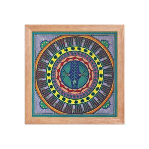 Huichol Yarn Painting Print • L - 058 - Huichol Arts