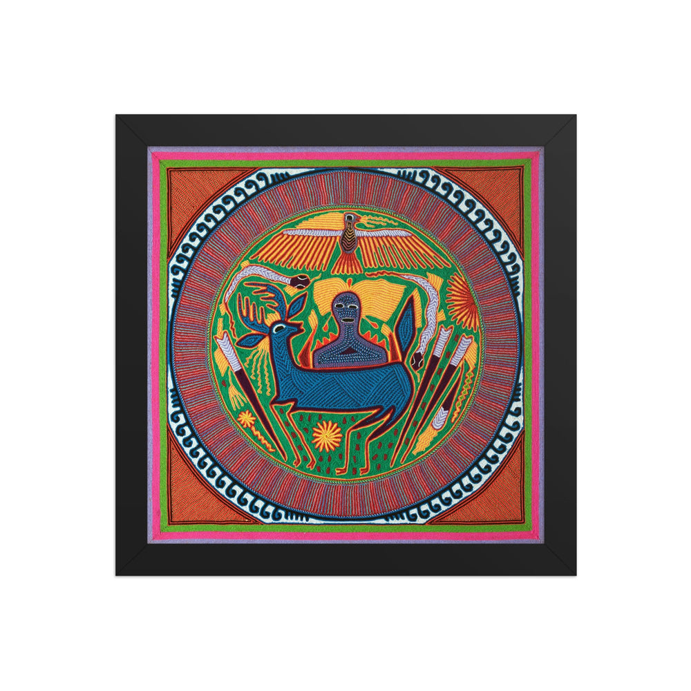 Huichol Yarn Painting Print • L - 059 - Huichol Arts