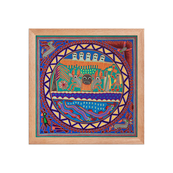 Huichol Yarn Painting Print • L - 060 - Huichol Arts