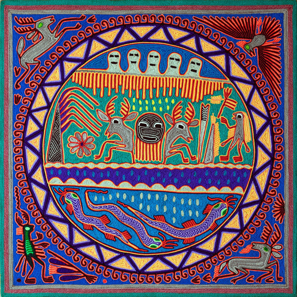 Huichol Yarn Painting Print • L - 060 - Huichol Arts