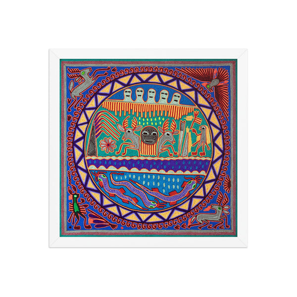 Huichol Yarn Painting Print • L - 060 - Huichol Arts