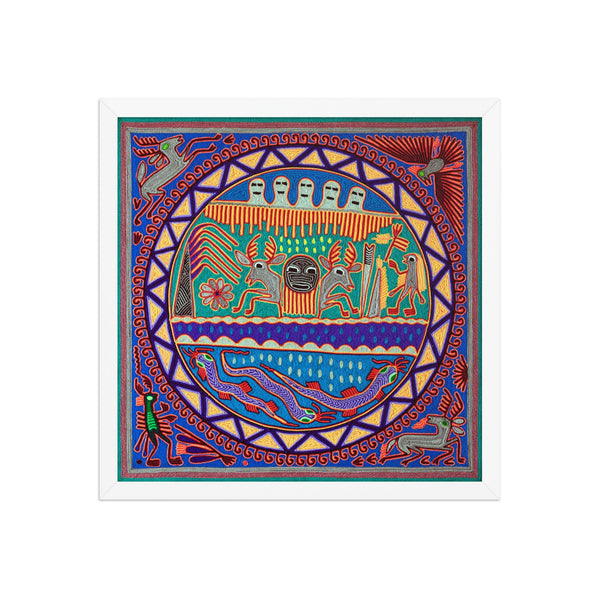 Huichol Yarn Painting Print • L - 060 - Huichol Arts