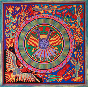 Huichol Yarn Painting Print • L - 061 - Huichol Arts