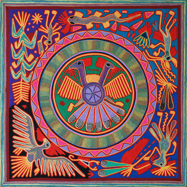 Huichol Yarn Painting Print • L - 061 - Huichol Arts