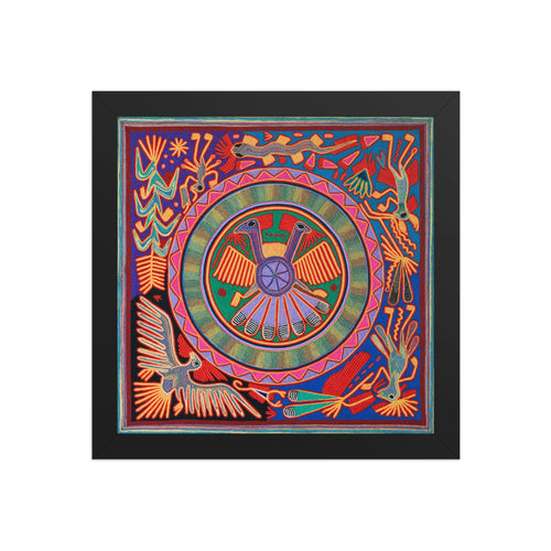 Huichol Yarn Painting Print • L - 061 - Huichol Arts