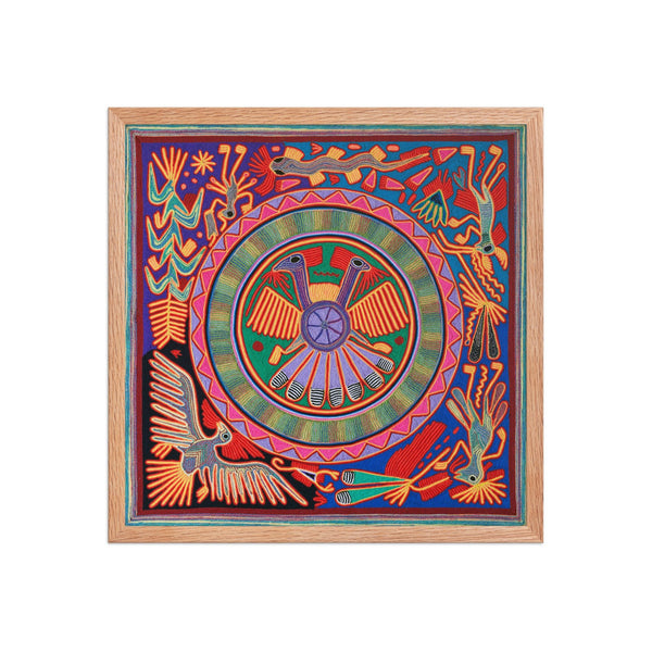 Huichol Yarn Painting Print • L - 061 - Huichol Arts