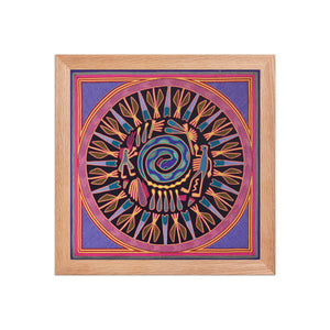 Huichol Yarn Painting Print • L - 062 - Huichol Arts