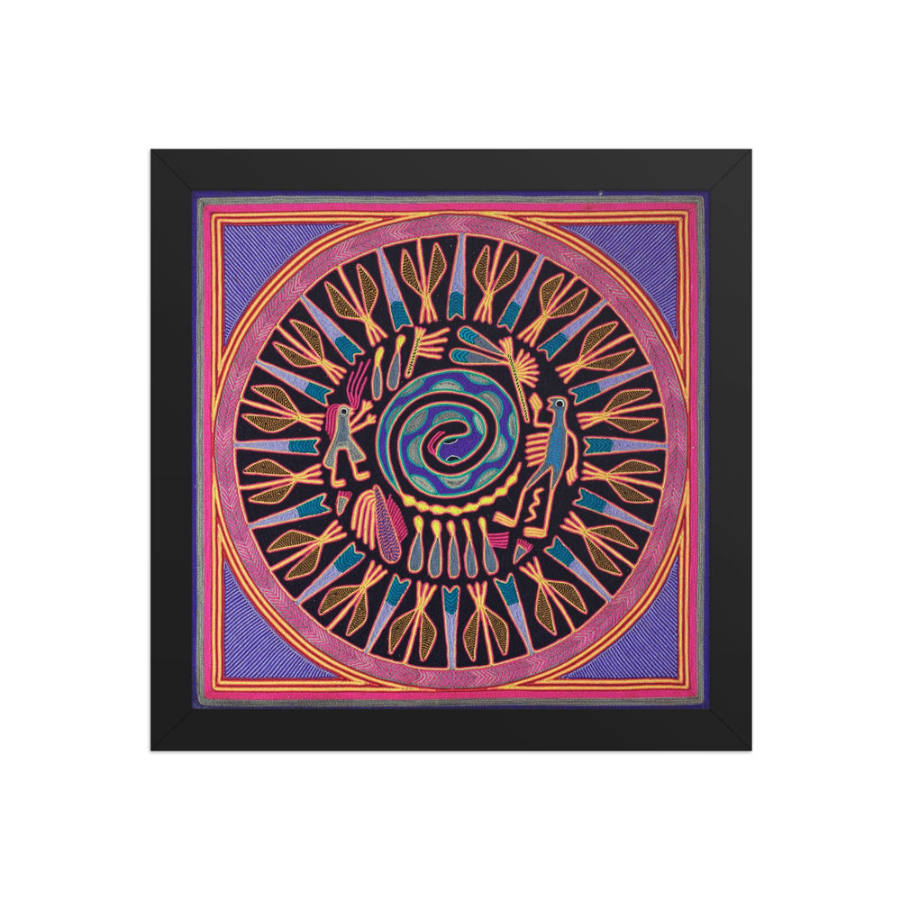 Huichol Yarn Painting Print • L - 062 - Huichol Arts