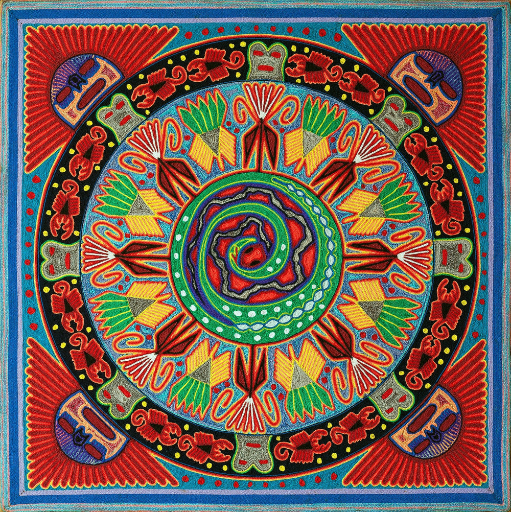 Huichol Yarn Painting Print • L - 063 - Huichol Arts