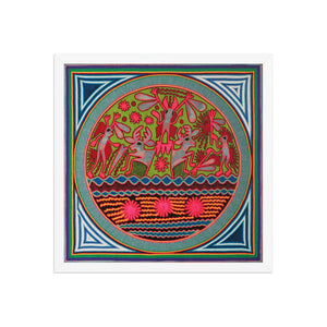 Huichol Yarn Painting Print • L - 064 - Huichol Arts