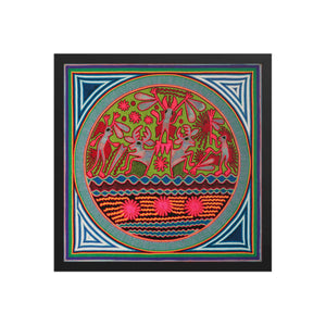 Huichol Yarn Painting Print • L - 064 - Huichol Arts