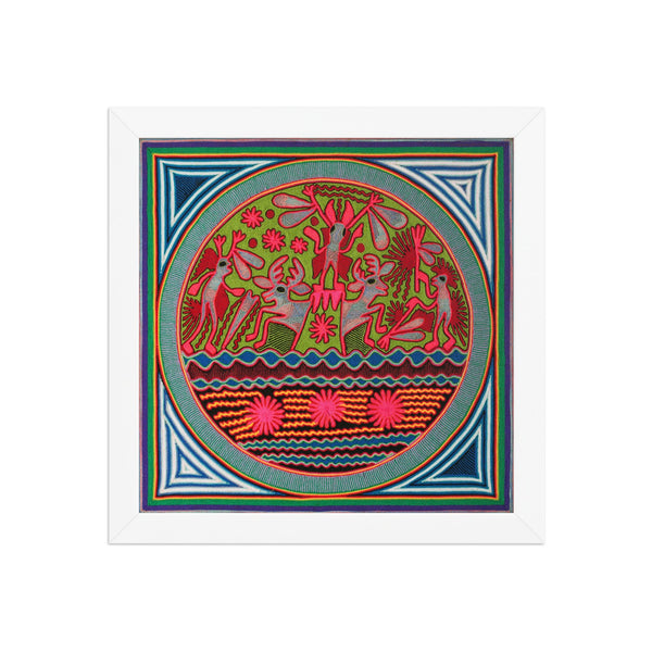 Huichol Yarn Painting Print • L - 064 - Huichol Arts