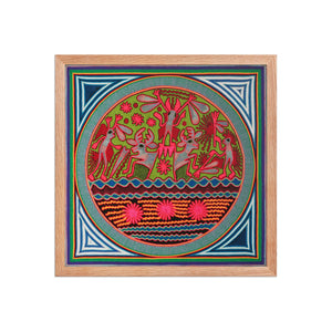 Huichol Yarn Painting Print • L - 064 - Huichol Arts