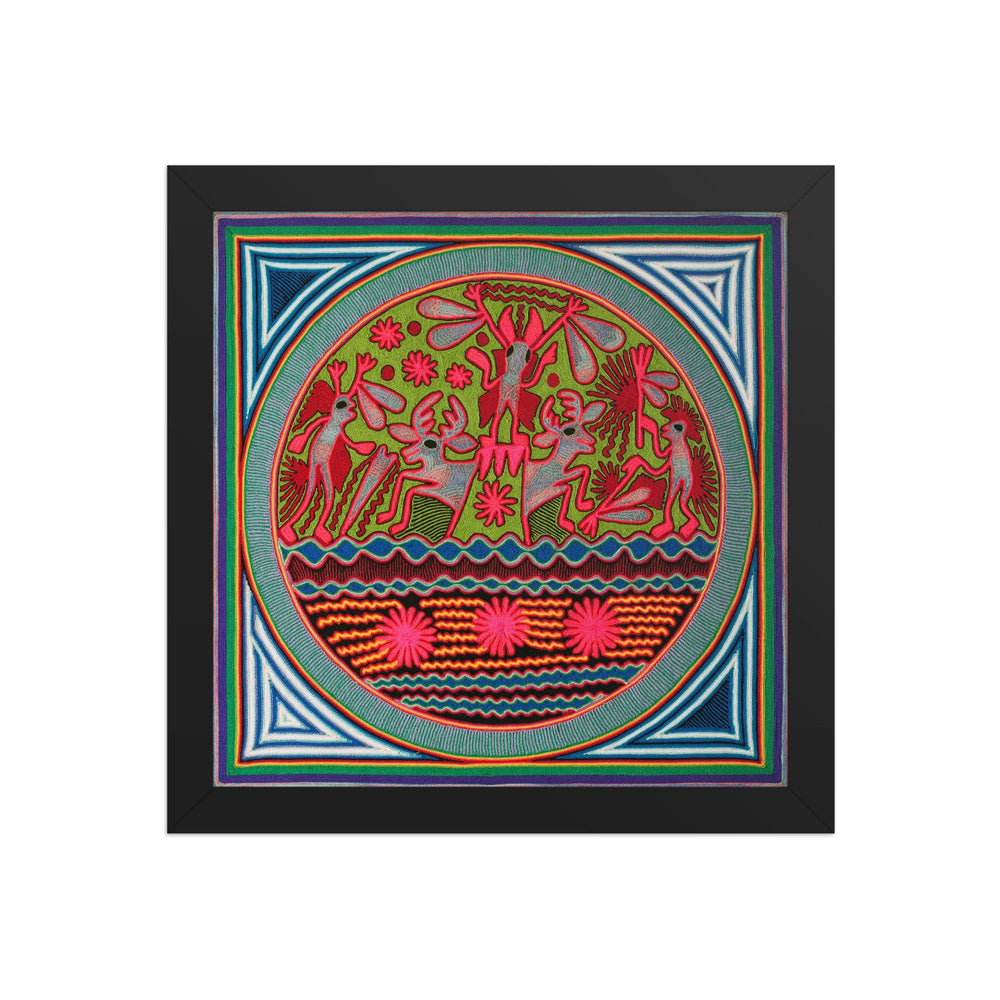 Huichol Yarn Painting Print • L - 064 - Huichol Arts