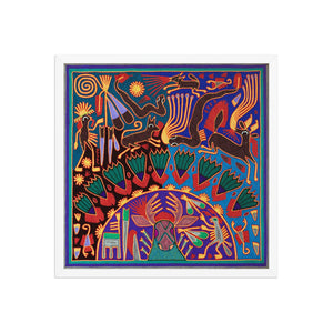 Huichol Yarn Painting Print • L - 065 - Huichol Arts