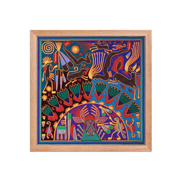 Huichol Yarn Painting Print • L - 065 - Huichol Arts