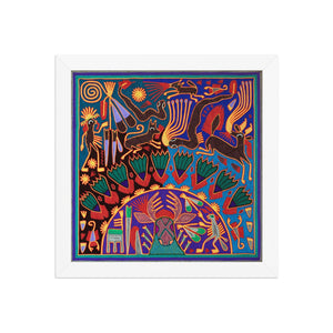 Huichol Yarn Painting Print • L - 065 - Huichol Arts