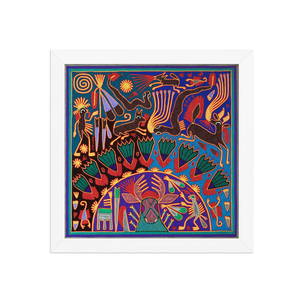 Huichol Yarn Painting Print • L - 065 - Huichol Arts