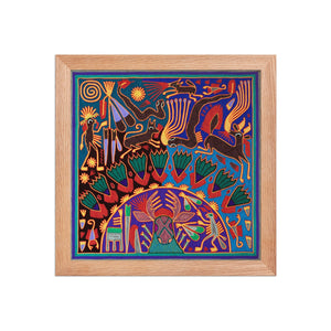 Huichol Yarn Painting Print • L - 065 - Huichol Arts