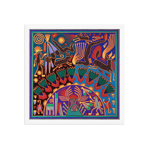 Huichol Yarn Painting Print • L - 065 - Huichol Arts