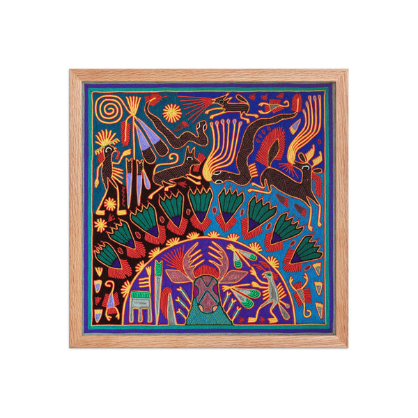 Huichol Yarn Painting Print • L - 065 - Huichol Arts