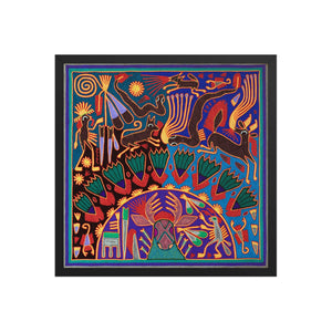Huichol Yarn Painting Print • L - 065 - Huichol Arts