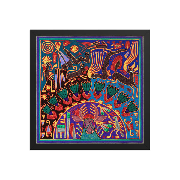 Huichol Yarn Painting Print • L - 065 - Huichol Arts