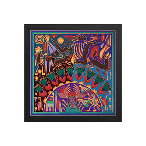 Huichol Yarn Painting Print • L - 065 - Huichol Arts