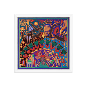 Huichol Yarn Painting Print • L - 065 - Huichol Arts