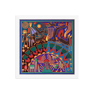 Huichol Yarn Painting Print • L - 065 - Huichol Arts